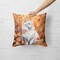 Edge Collections - 18" x 18" - Multicolor - Turkish Angora Cat Throw Pillow , Machine Washable Decorative Pillow - 1 Piece